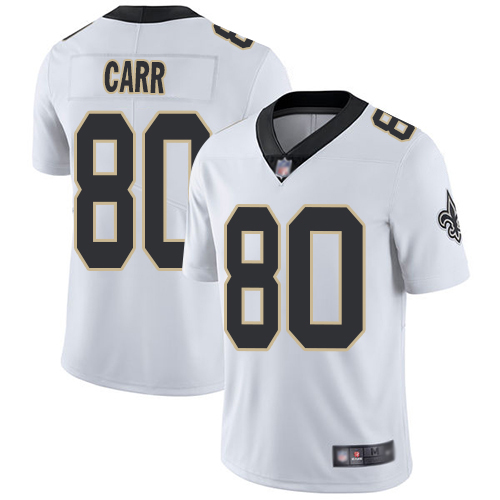 Men New Orleans Saints Limited White Austin Carr Road Jersey NFL Football #80 Vapor Untouchable Jersey